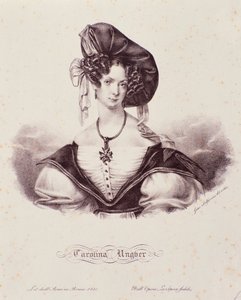 Retrato de Caroline Ungher (Unger) (gravura) de Unknown artist