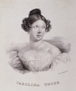 Retrato de Caroline Ungher (Unger) (gravura de Unknown artist