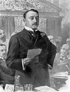 Retrato de Cecil John Rhodes (1853-1902) Empresário britânico e administrador colonial. de Unknown artist