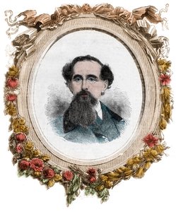 Retrato de Charles Dickens (1812-1870) Novelista Inglês, gravura de Unknown artist