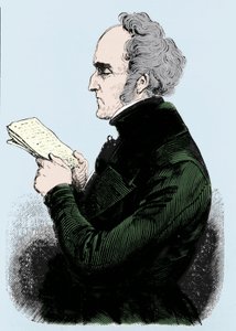 Retrato de Charles Fourier (1772 - 1837), teorista socialista francês. Gravura do século XIX. de Unknown artist