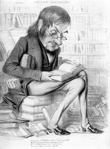 Retrato de Charles Nodier (1780-1844) - em "Charivari", v.1840 de Unknown artist