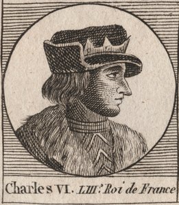 Retrato de Carlos VI (1368-1422), Rei da França - CHARLES VI (1368-1422) Rei da França de Unknown artist