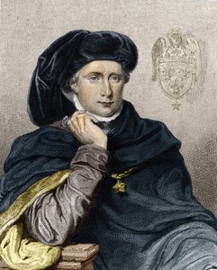 Retrato de Carlos VI o Amado ou o Fou (1368 - 1422), Rei de França - em Histoire des Français de Lavallée, gravura, sd. de Unknown artist