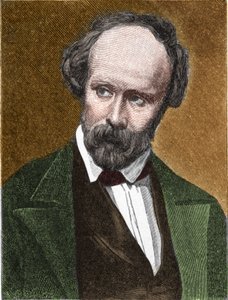 Retrato de Christian Friedrich Hebbel (1813-1863) poeta e dramaturgo alemão de Unknown artist