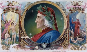Retrato de Dante - Etiqueta da caixa de charutos, final do século XIX de Unknown artist