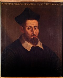 Retrato de Domenico Pietro Ceron, teórico da música italiana, cantor e padre (pintura de Unknown artist
