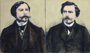 Retrato dos irmãos Edmond Goncourt (1822-1896) e Jules Goncourt (1830-1870), escritores. de Unknown artist