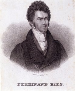 Retrato de Ferdinand Ries (1784 - 1838) Compositor e pianista alemão. Gravura do século XIX. de Unknown artist