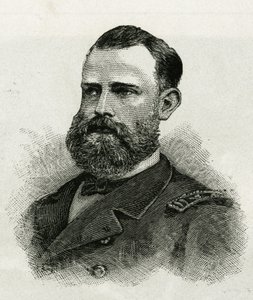 Retrato do Primeiro Tenente Chipp, a tripulação de La Jeannette, para a missão no pólo norte. Gravura para ilustrar "A Viagem de La Jeannette". de Unknown artist