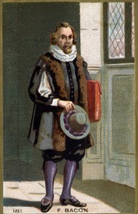 Retrato de Francis Bacon Baron Verulam (1561 - 1626) estadista e filósofo inglês. Cromolitografia do século XIX. de Unknown artist