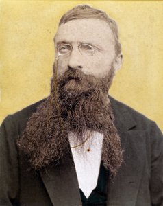 Retrato de François Auguste Rene Rodin - escultor francês - fotografia por volta de 1885 de Unknown artist
