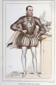 Retrato de François II (1544 - 1560), gravura do Rei de França a partir de 1830 de Unknown artist