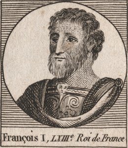 Retrato de Francisco I (1494 - 1547), Rei da França - Francisco I, Rei da França - gravura de "Instruction sur l