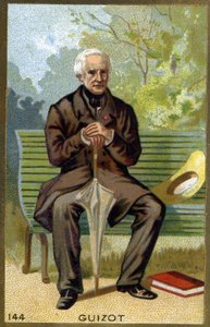 Retrato de François Guizot (1787 - 1874) político e historiador francês. Cromolitografia do século XIX. de Unknown artist