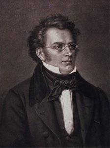 Retrato de Franz Schubert (gravura) de Unknown artist