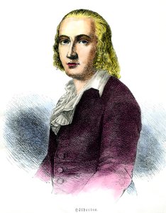Retrato de Friedrich Holderlin (1770-1843) Poeta alemão Gravura do século XIX Coleção particular de Unknown artist