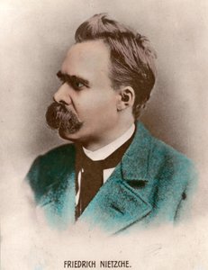 Retrato de Friedrich Nietzsche (1844 - 1900), filósofo alemão. Gravura do século XIX. Coleção particular. de Unknown artist