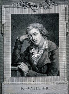 Retrato de Friedrich von Schiller (1759 - 1805), poeta e dramaturgo alemão. de Unknown artist