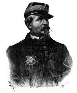 Retrato do General Alfred Chanzy (1823-1883) gravura de 1883 de Unknown artist