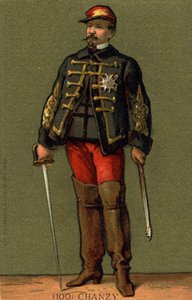 Retrato do General Chanzy (1823 - 1883) Cromolitografia do final do século XIX. de Unknown artist