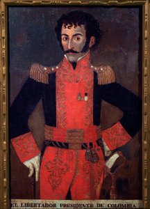 Retrato do General Santander, militar colombiano e estadista (óleo sobre tela de Unknown artist