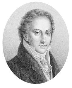 Retrato de Gioacchino Rossini (1792-1868) compositor italiano. de Unknown artist