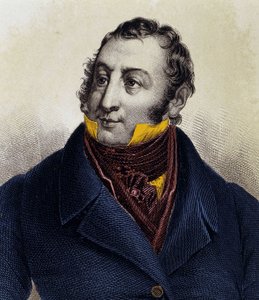 Retrato de Gioacchino Rossini (1792-1868), gravura do século XIX. de Unknown artist