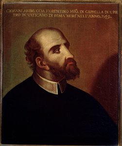Retrato de Giovanni Animuccia (1514 ca-1571), compositor italiano Anonymous painting. Século XVI Bologna Civico museo Bibliografico de Unknown artist