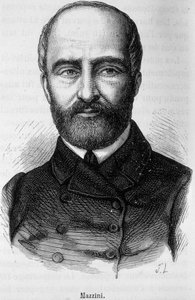 Retrato de Giuseppe Mazzini, patriota italiano e revolutonário (1805 ou 1808 - 1872) de Unknown artist