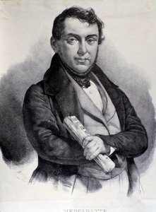 Retrato de Giuseppe Saverio Mercadante (litografia) de Unknown artist