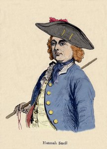Retrato de Hannah Snell (1723-1792), soldado feminino, era uma inglesa que assumiu o papel de um homem para se tornar um soldado. de Unknown artist