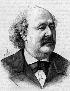 Retrato de Henri Jules Debray (1827-1888), químico francês. (De uma fotografia de Eugene Pirou). Gravura em "La Nature: Revue des sciences et de leurs applications aux arts et a l