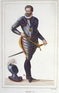 Retrato de Henrique IV (1553-1610), Gravura do Rei de França de 1830 de Unknown artist