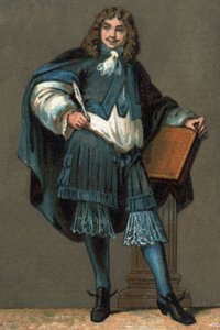 Retrato de Jean Baptiste Poquelin dit Moliere (1622-1673) Cromolitografia por volta de 1890. de Unknown artist