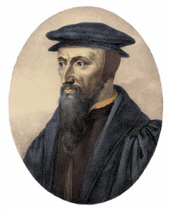 Retrato de Jean Calvin (1509 - 1564) - gravura de Unknown artist
