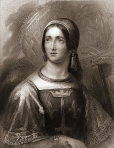 Retrato de Joana d&39;Arc (1412 - 1431) - em “” História dos Franceses ”” de Lavallée, gravura, sd. de Unknown artist