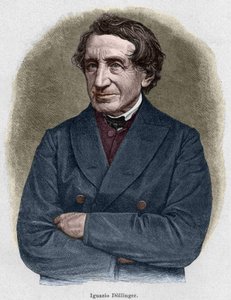 Retrato de Johann Joseph Ignaz von Dollinger (1799 - 1890), sacerdote Alllemand e professor de história eclesiástica. Gravura do século XIX. de Unknown artist