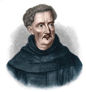 Retrato de Johann Ulrich Megerle, dit Abraham a Sancta (Santa) Clara 1607-1680. Preditor popular do barroco austríaco. de Unknown artist