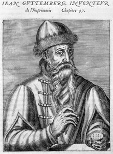 Retrato de Johannes Gutenberg (1400-1468). de Unknown artist