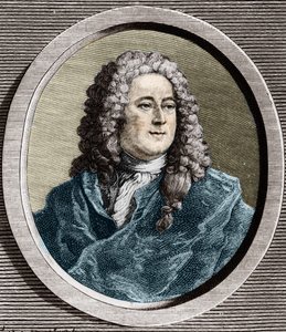 Retrato de John Law (1671 - 1729), Scottish Financial que causou a falência em 1720 (Evento da Rua Quincampoix) de Unknown artist