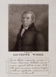 Retrato de Joseph Weigl (gravura de Unknown artist