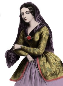 Retrato de Lola Montez (1821-1861) (Marie Dolores Eliza Rosanna Gilbert), dançarina e cortesã exótica, conhecida como a amante do Rei Luís I de Baviere. de Unknown artist