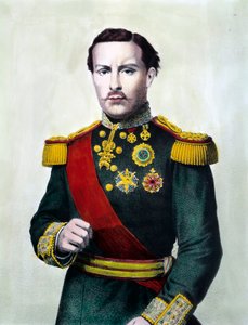 Retrato de Luís I de Portugal (1838-1889) Gravura do Rei de Portugal da colecção privada do século XIX de Unknown artist