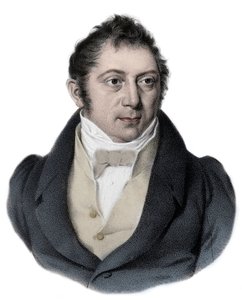 Retrato de Louis Ludwig Spohr (1784 - 1859) compositor, violinista e maestro alemão. de Unknown artist