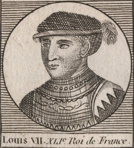 Retrato de Luís VII dit le Jeune (1120-1180), Rei dos Francos de 1137 a 1180 - Luís VII (chamado o Jovem ou o Jovem), Rei dos Francos - gravura de "Instruction sur l