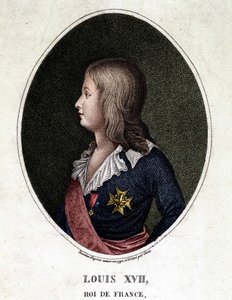 Retrato de Luís XVII, golfinho de França - gravura do século XIX de Unknown artist