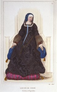 Retrato de Louise de Savoie, Duquesa de Angoulene e Mãe de François I (1476 - 1531) gravura de 1830 de Unknown artist
