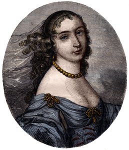 Retrato de Marguerite Hessein, Madame de la Sabliere (1636-1693) Salonniere Francês. Gravura do século XIX. de Unknown artist