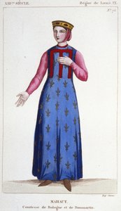 Retrato de Mathilde de Dammartin (ca. 1202-1259) ou Mahaut, Condessa de Boulogne e Dammartin (Mathilde II) e d